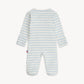 Org. Cotton Footie, Blue Stripe