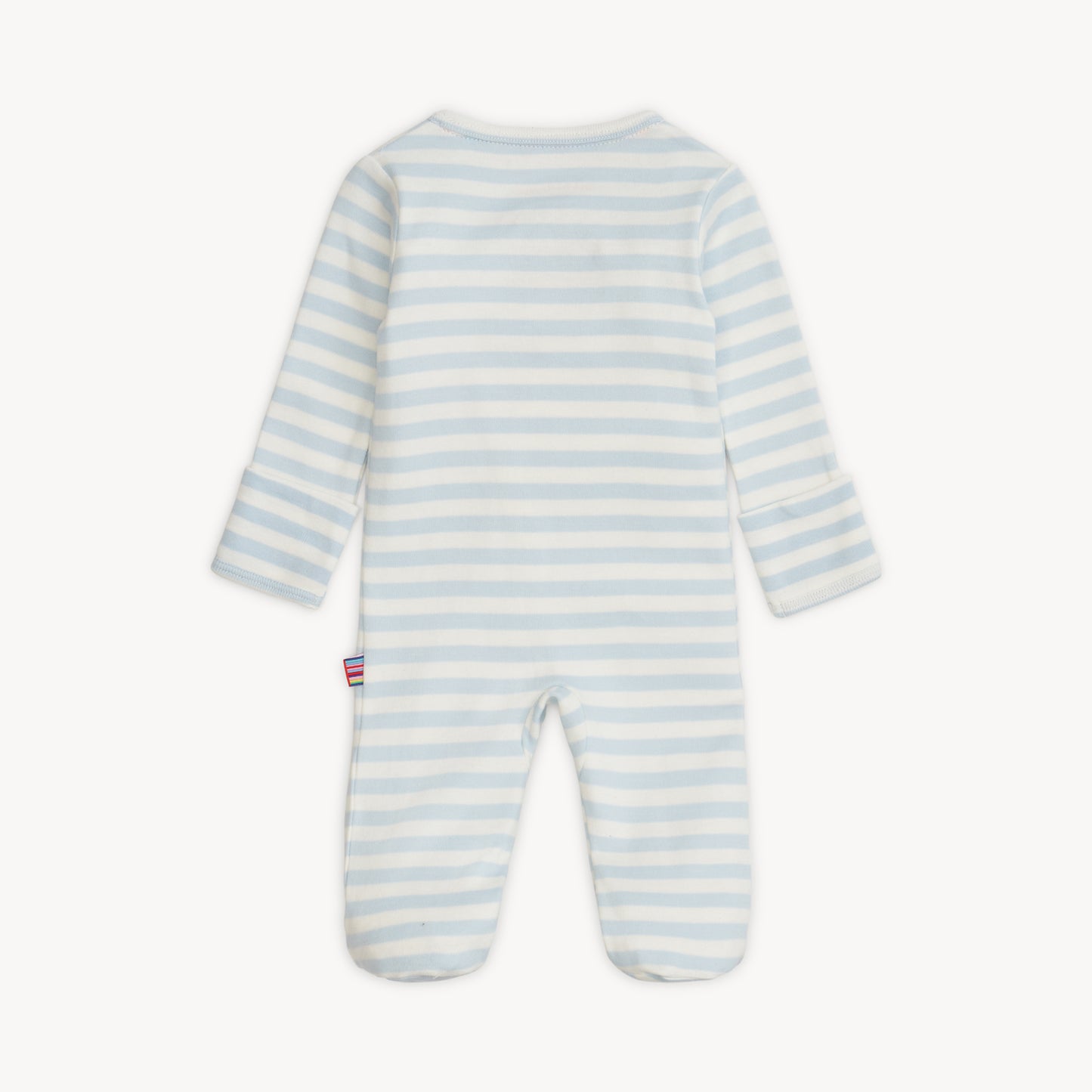 Org. Cotton Footie, Blue Stripe