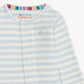 Org. Cotton Footie, Blue Stripe