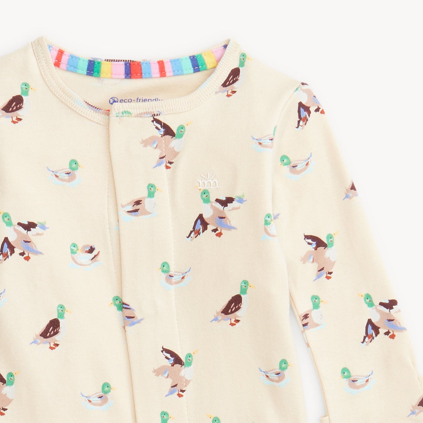 Org. Cotton Footie, Quack Me Up