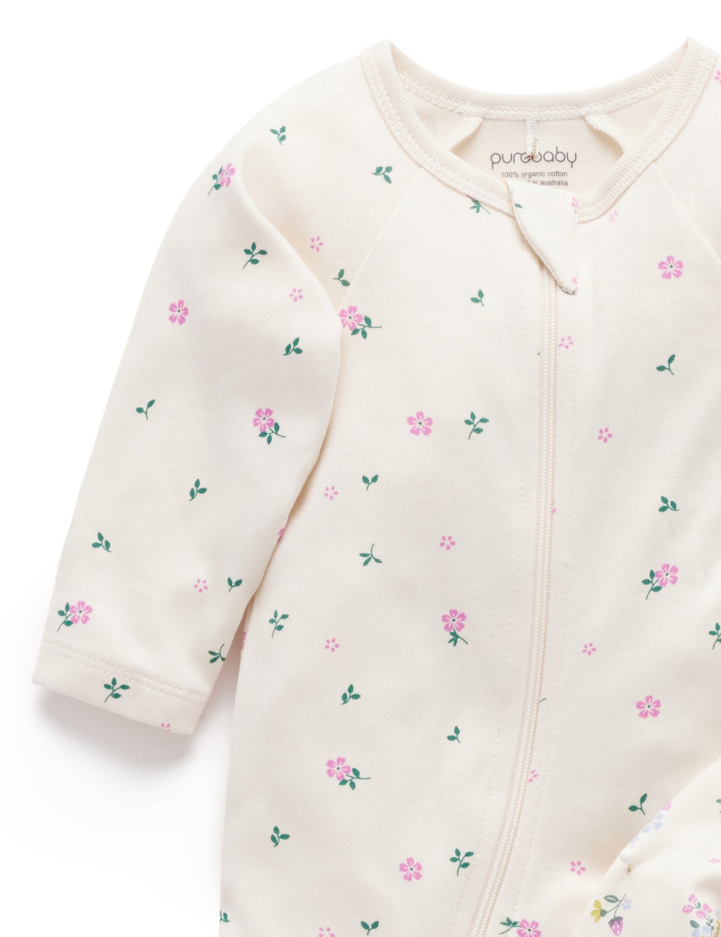 Zip Footie, Cherry Blossom