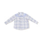 L/S Western Pearl Snap Shirt, Howdy Emb., Blue