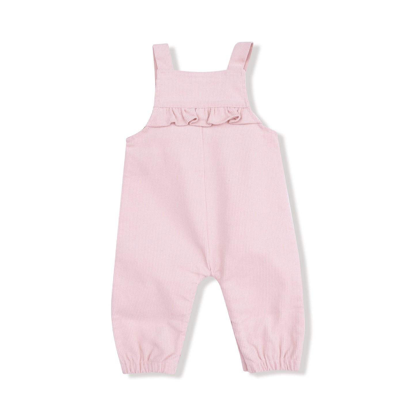 Yoke Ruffle Overall, Veiled Pink