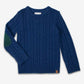 Fisherman Sweater, Navy Blue
