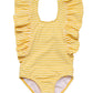 Wide Frill Swimsuit, Sunshine Stripe