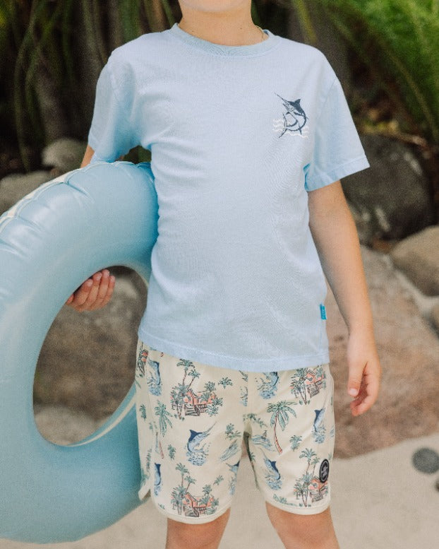 Scallop Boardshort, Sun Glow