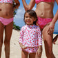 Sandy Toes Rashguard Swim Set, Strawberries