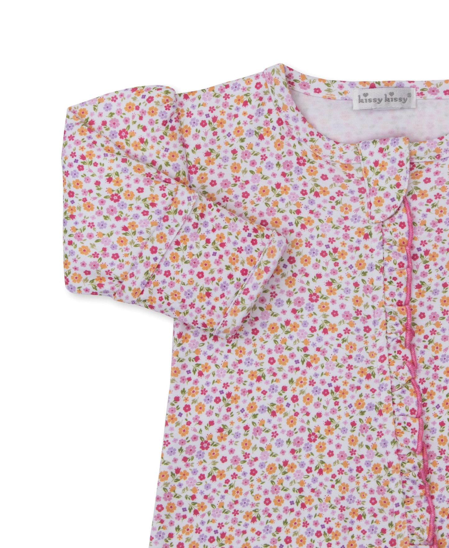 Footie w/Zip, Blossoming Bows