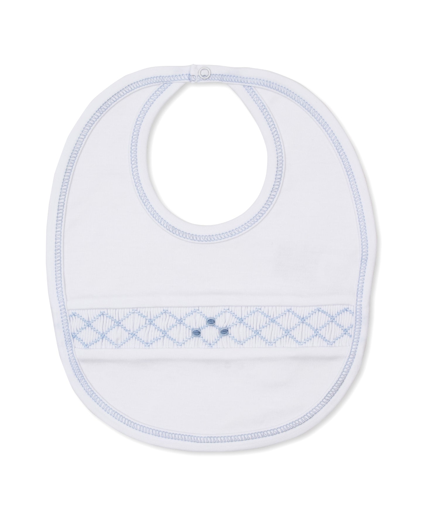 Bib w/Hand Smock, CLB Summer, White/Blue