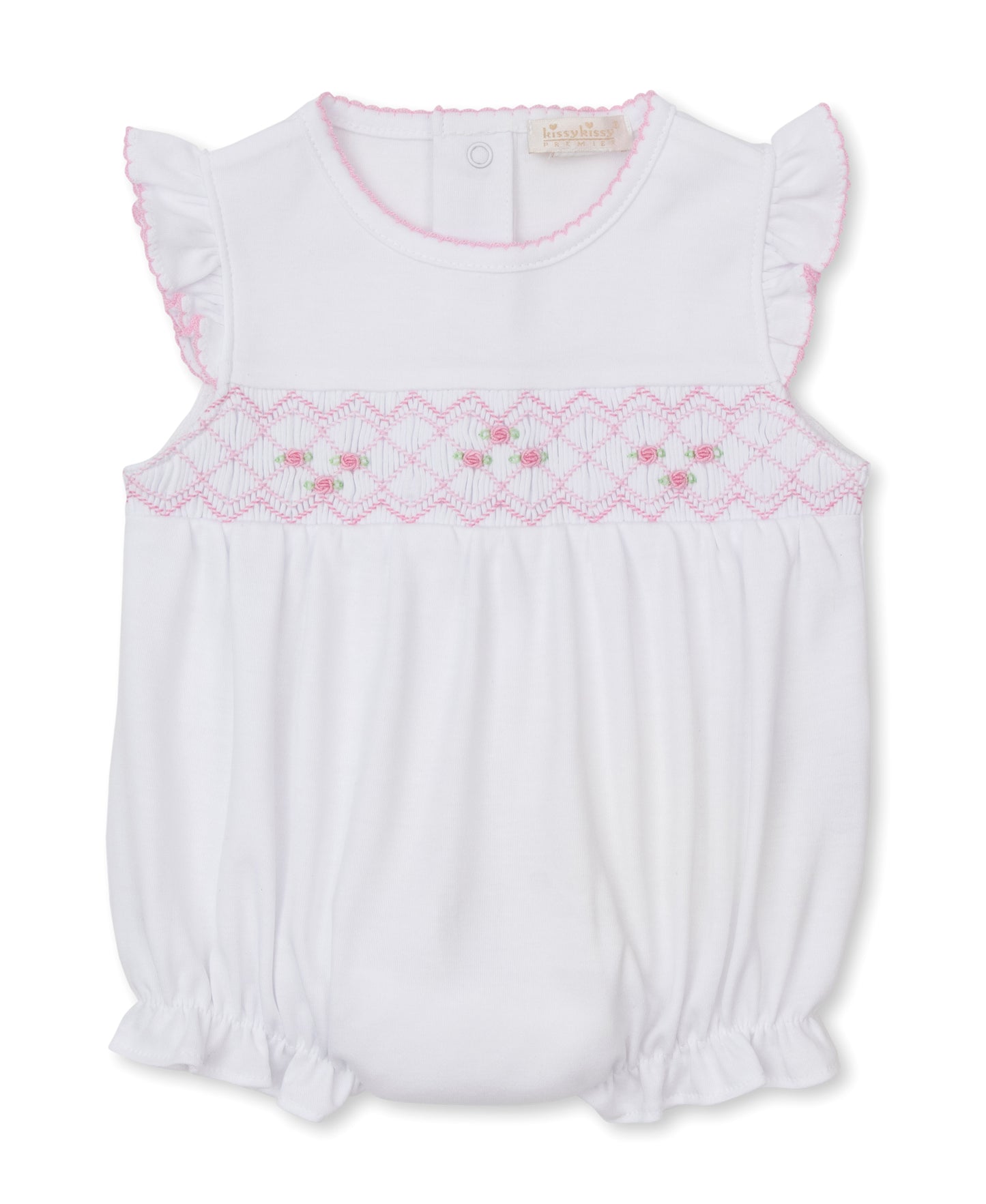 Bubble w/Hand Smock, CLB Summer, White/Pink