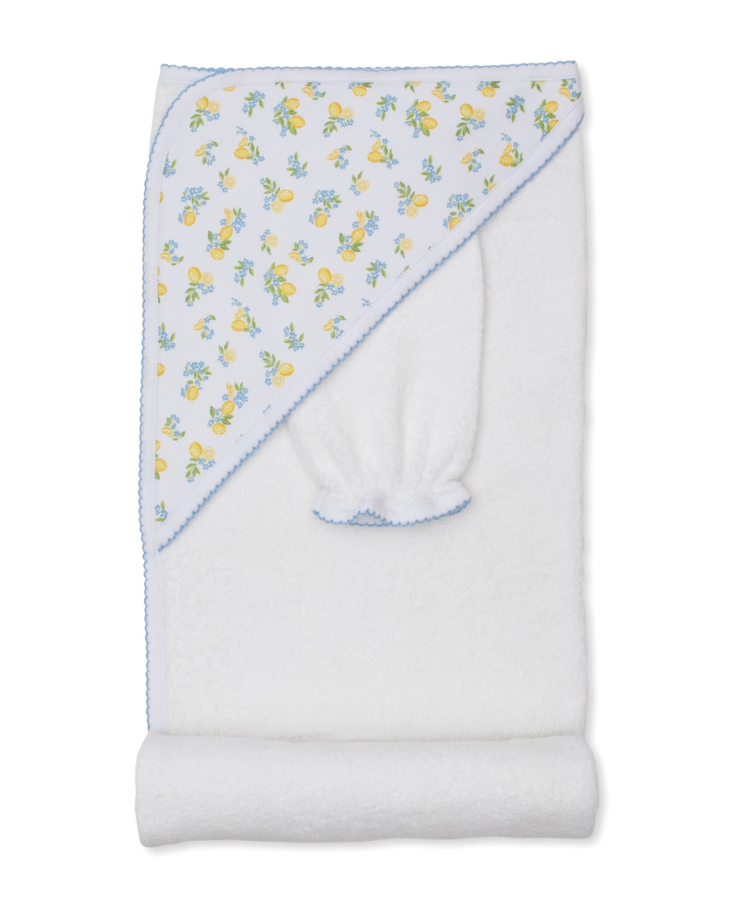 Hooded Towel w/Mitt, Lemon Blossoms