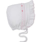 Bonnet w/Hand Smock, CLB Summer, White/Pink