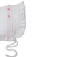 Bonnet w/Hand Smock, CLB Summer, White/Pink