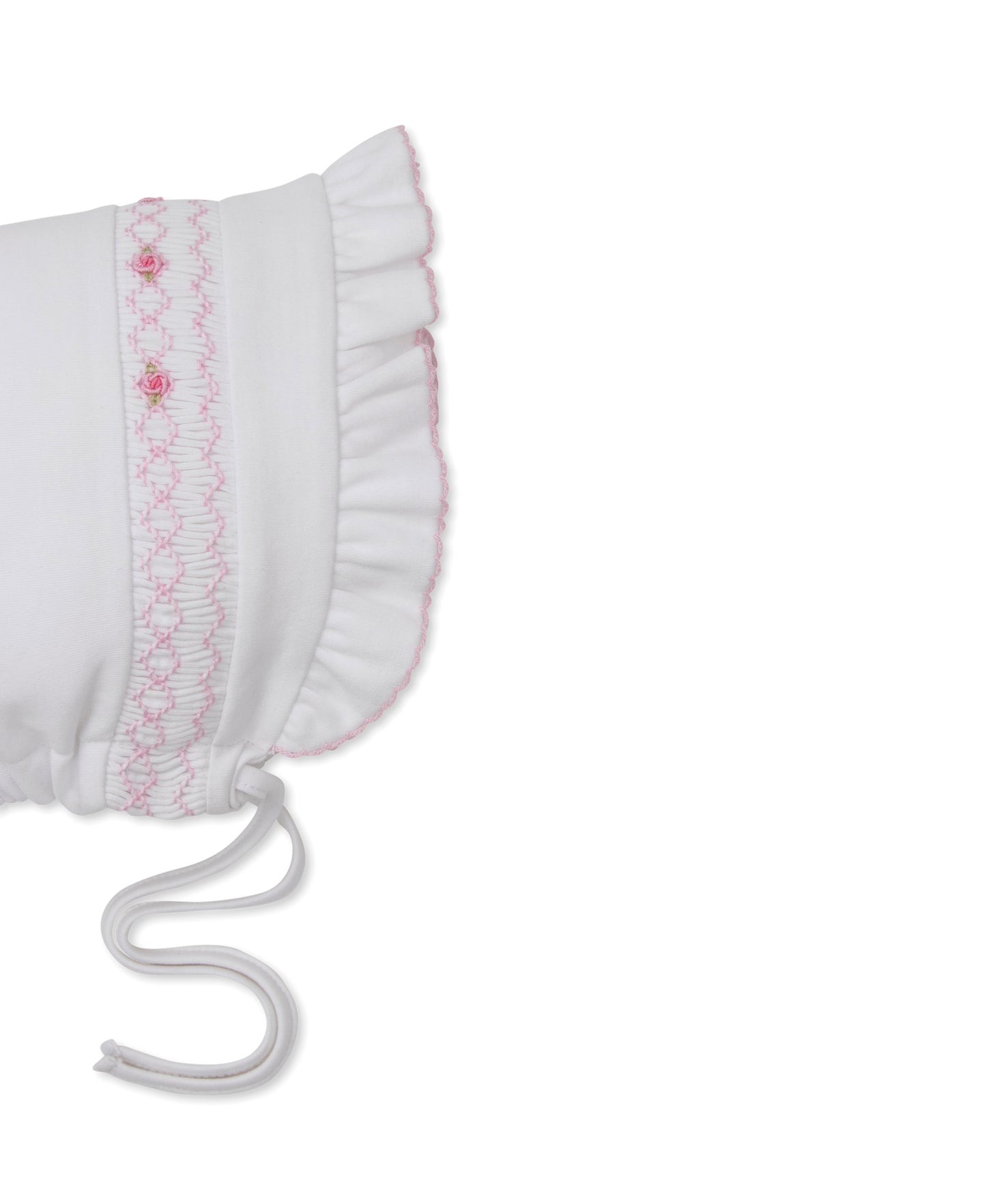 Bonnet w/Hand Smock, CLB Summer, White/Pink