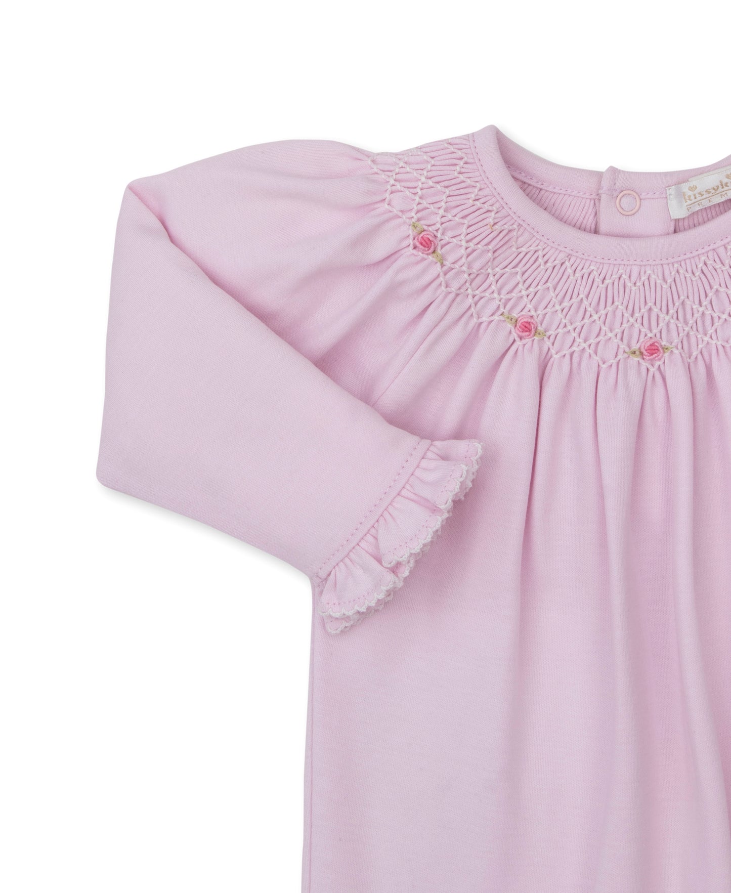 Footie w/Hand Smock, CLB Summer Bishop, Pink