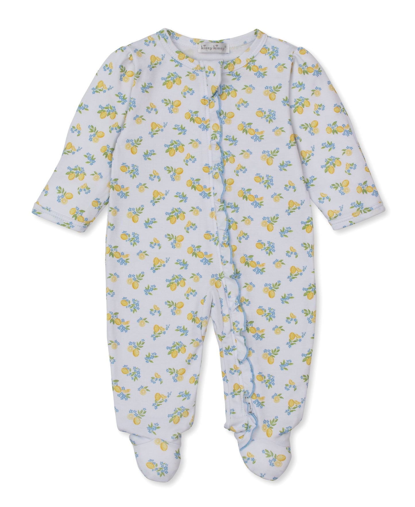 Footie w/Zip, Lemon Blossoms