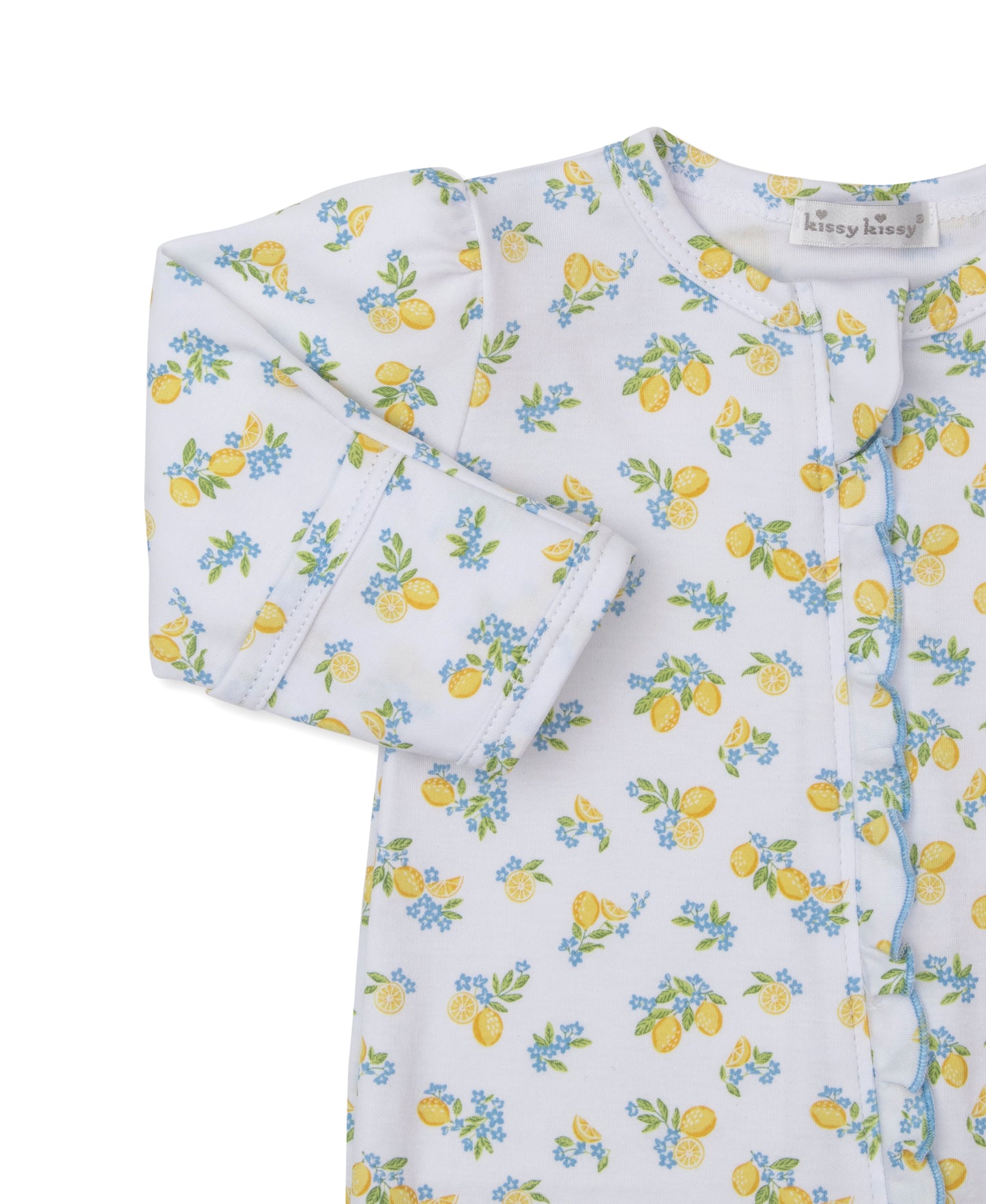 Footie w/Zip, Lemon Blossoms