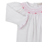 Gown w/Hand Smock, CLB Summer Bishop, White/Pink