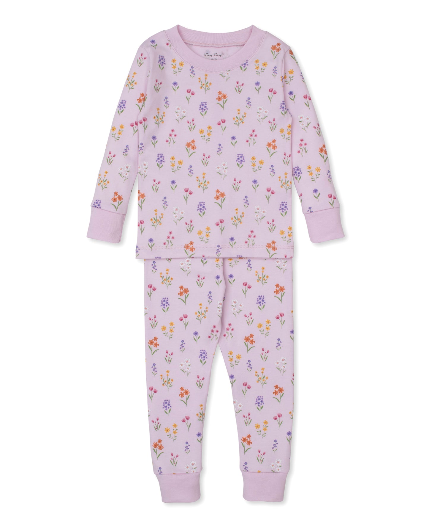 L/S PJ Set, Summer Wildflowers, Pink