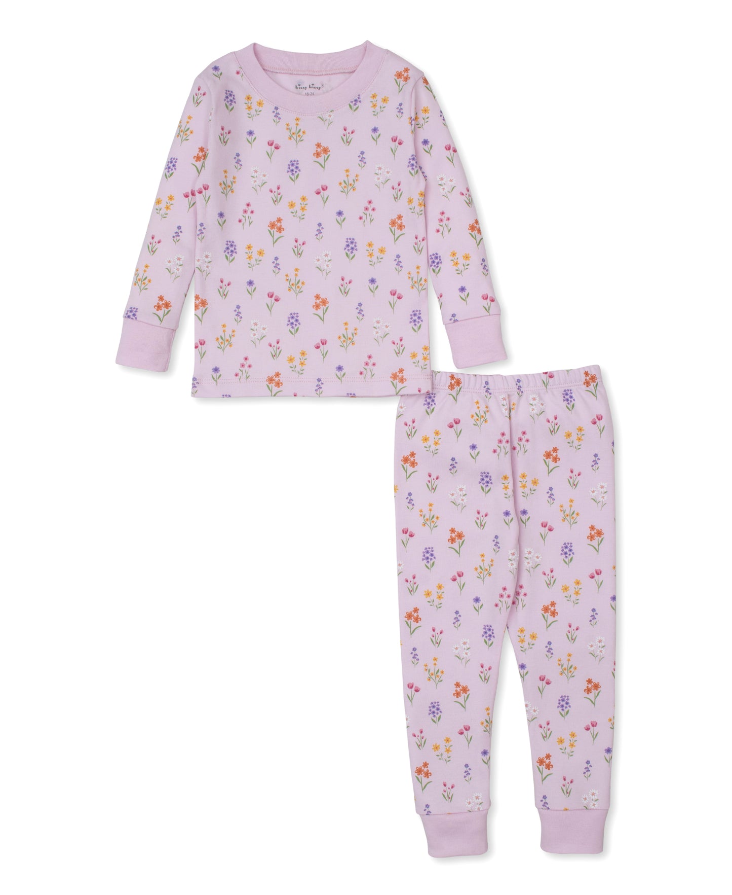 L/S PJ Set, Summer Wildflowers, Pink