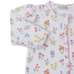 Zip Footie, Summer Wildflowers, White