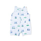 Sleeveless Shortie Romper, Vintage Golf Carts