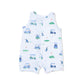 Sleeveless Shortie Romper, Vintage Golf Carts
