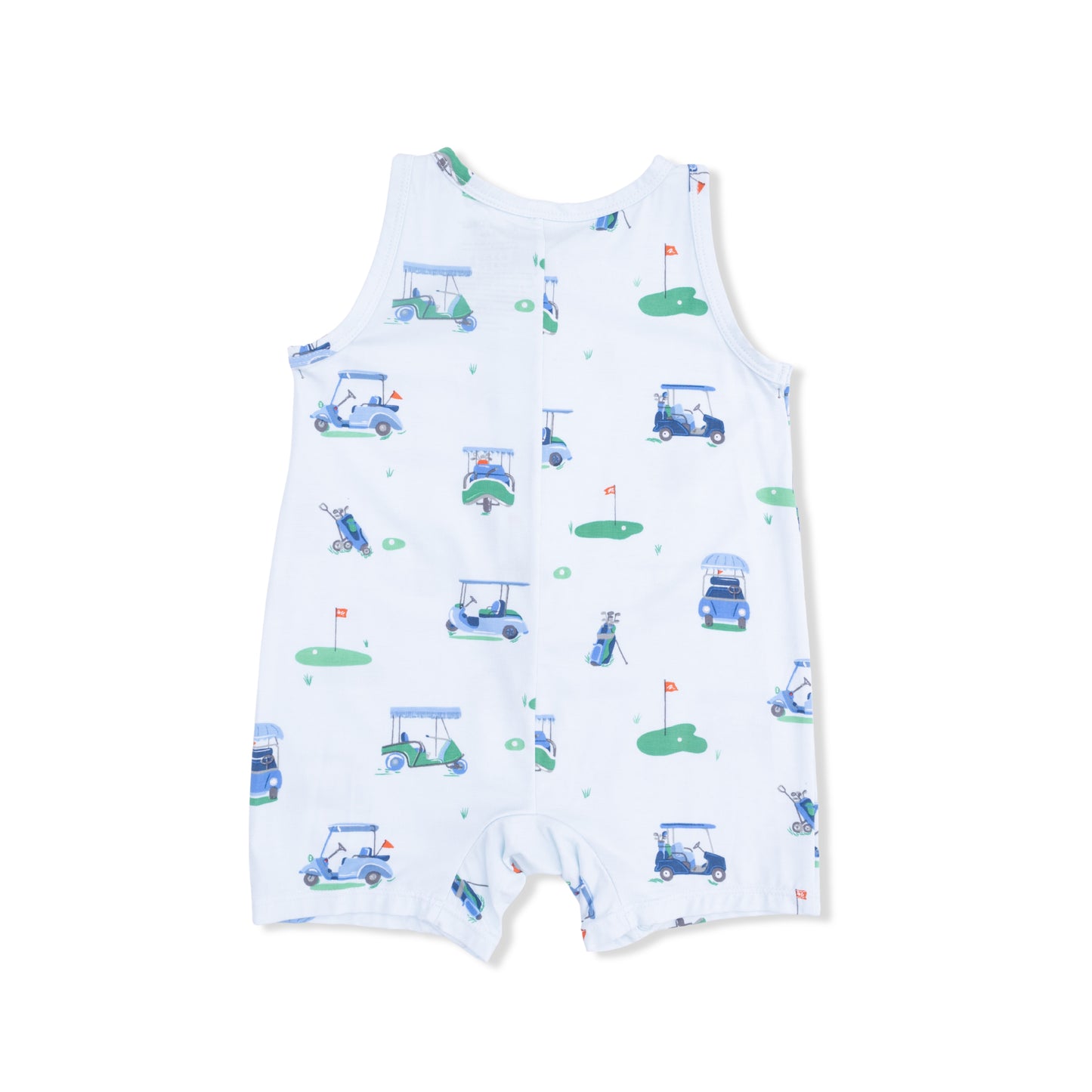 Sleeveless Shortie Romper, Vintage Golf Carts