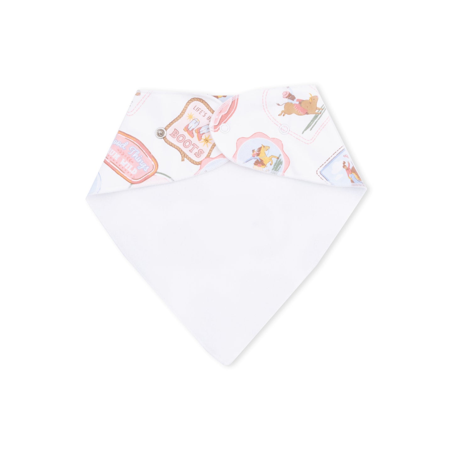 Bandana Bib, Rodeo Patches, Pink