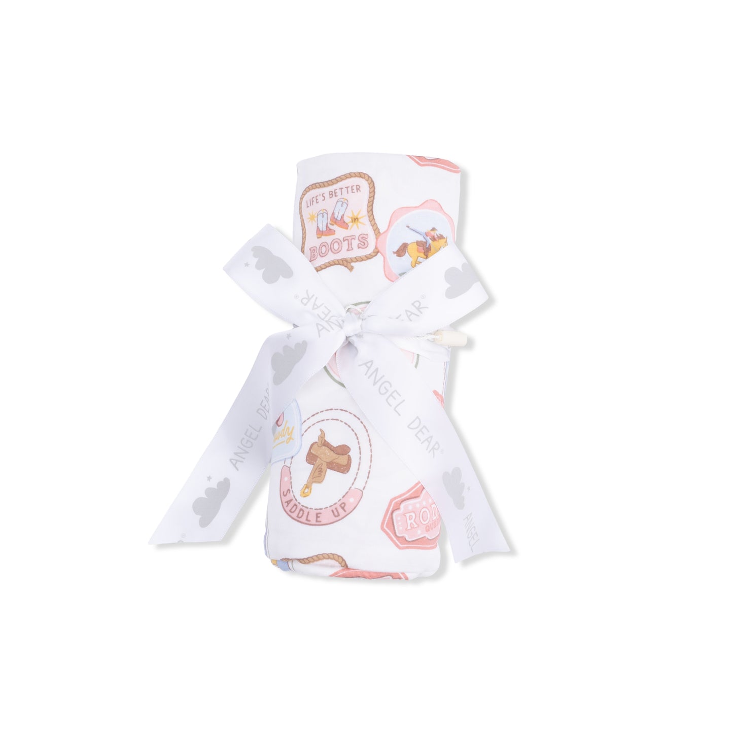 Swaddle Blanket, Rodeo Patches, Pink