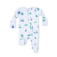 Zipper Footie, Vintage Golf Carts, Blue