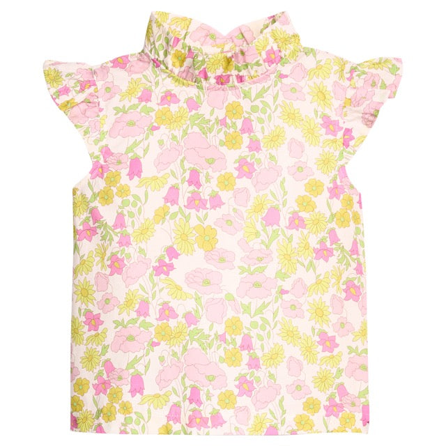 Angel Sleeve Tinsley Top, Bedford Buttercup