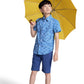 Day Party Shirt, Blue Bamboo