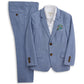 2-Pc Stretchy Mod Suit, Pacific Blue