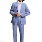 2-Pc Stretchy Mod Suit, Pacific Blue