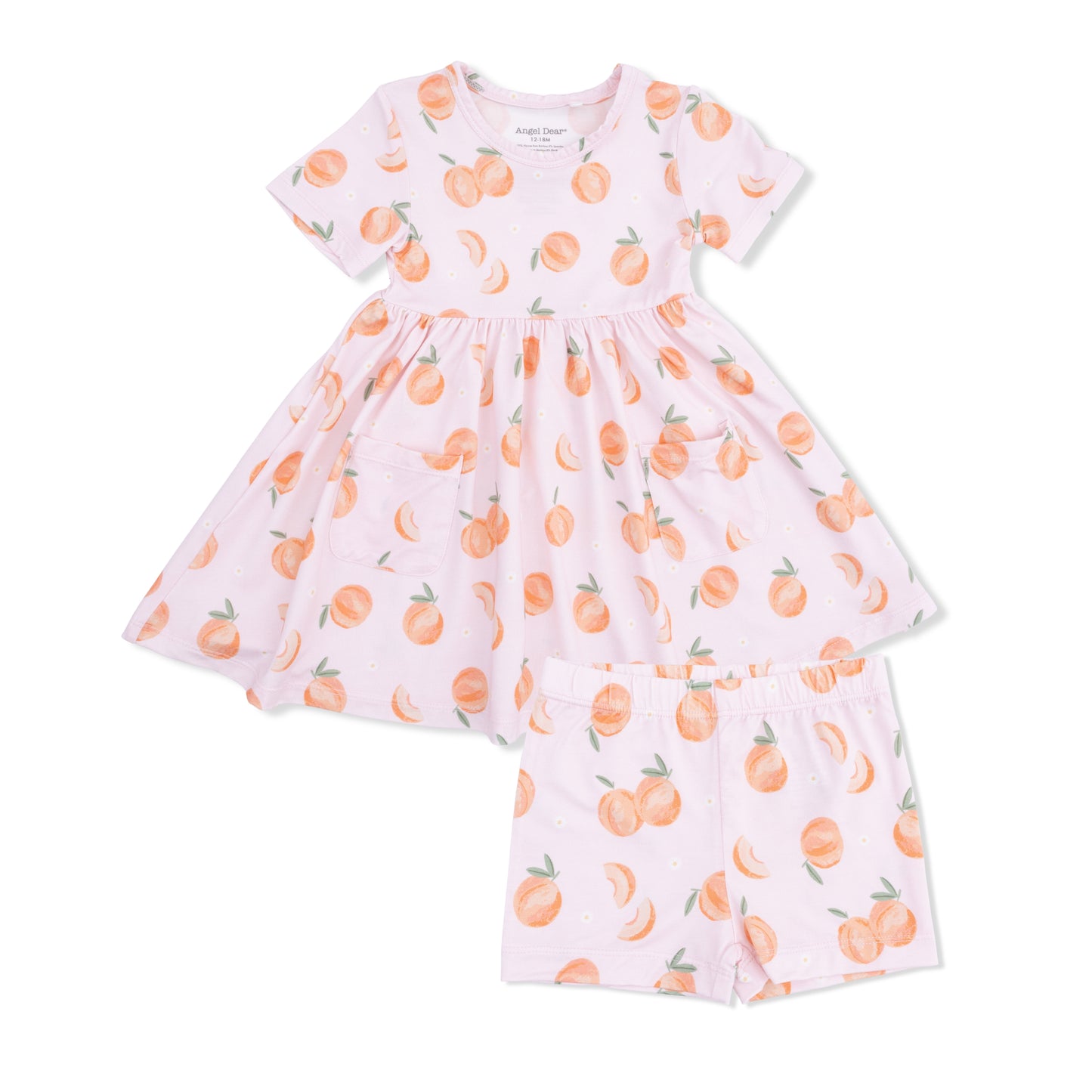 Twirly Dress w/Cartwheel Short, Sweet Peach