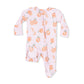 Ruffle Zip Footie, Sweet Peach
