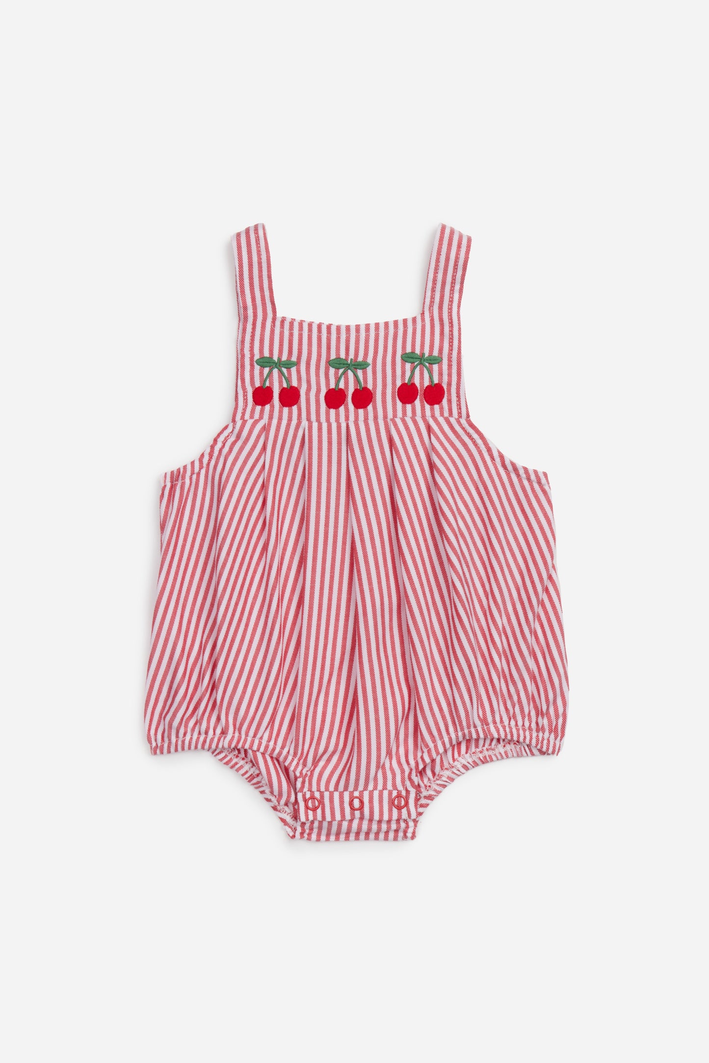 Cherry Pinstripe Onesie
