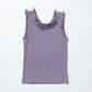 Joy Ruffle Rib Tank, Purple