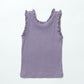 Joy Ruffle Rib Tank, Purple