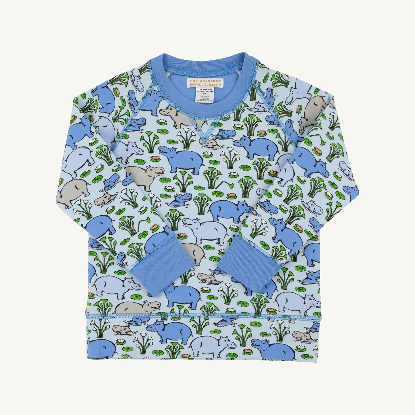 Cassidy Comfy Crewneck, Bal Harbour Hippo