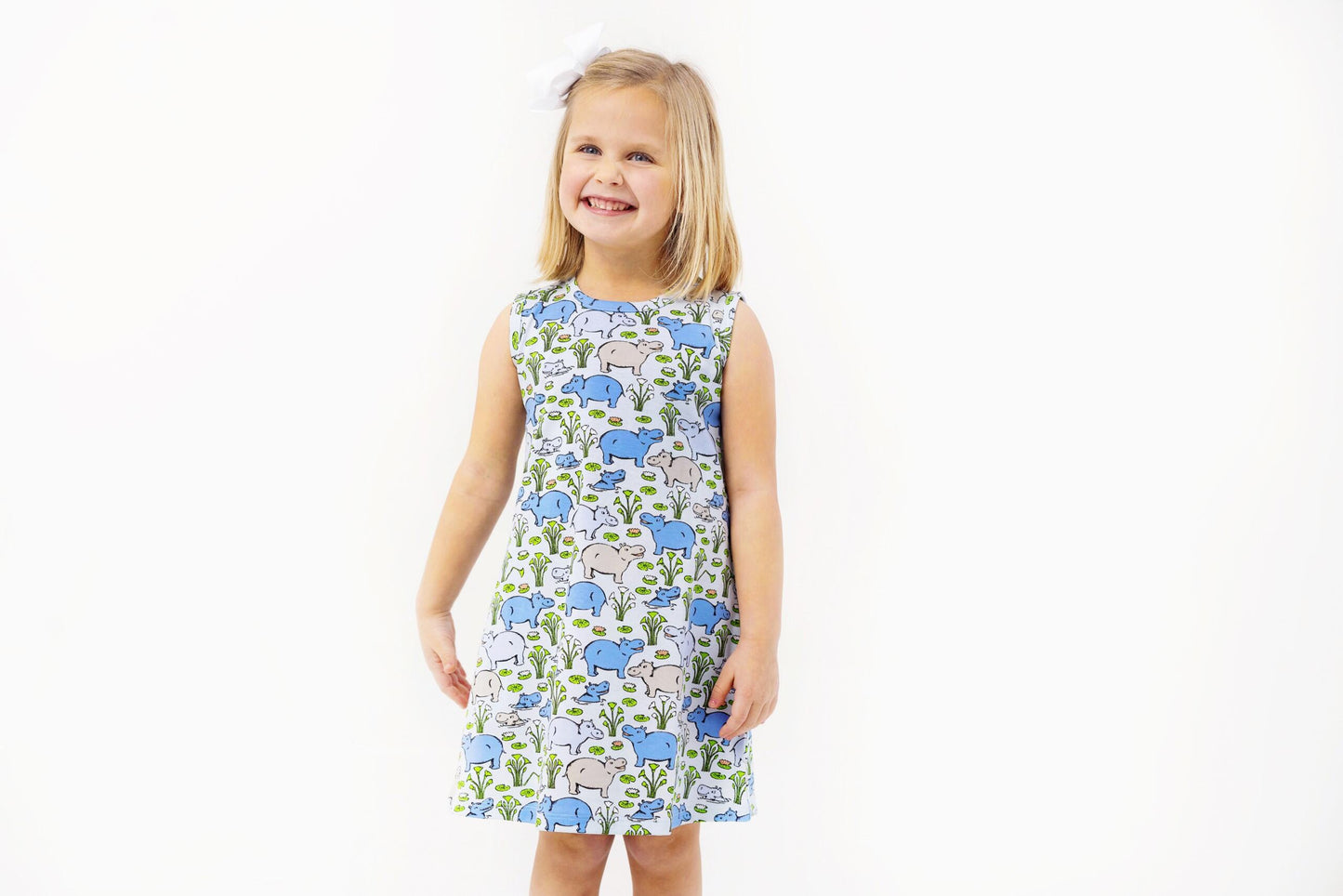 Sleeveless Polly Play Dress, Bal Harbour Hippo
