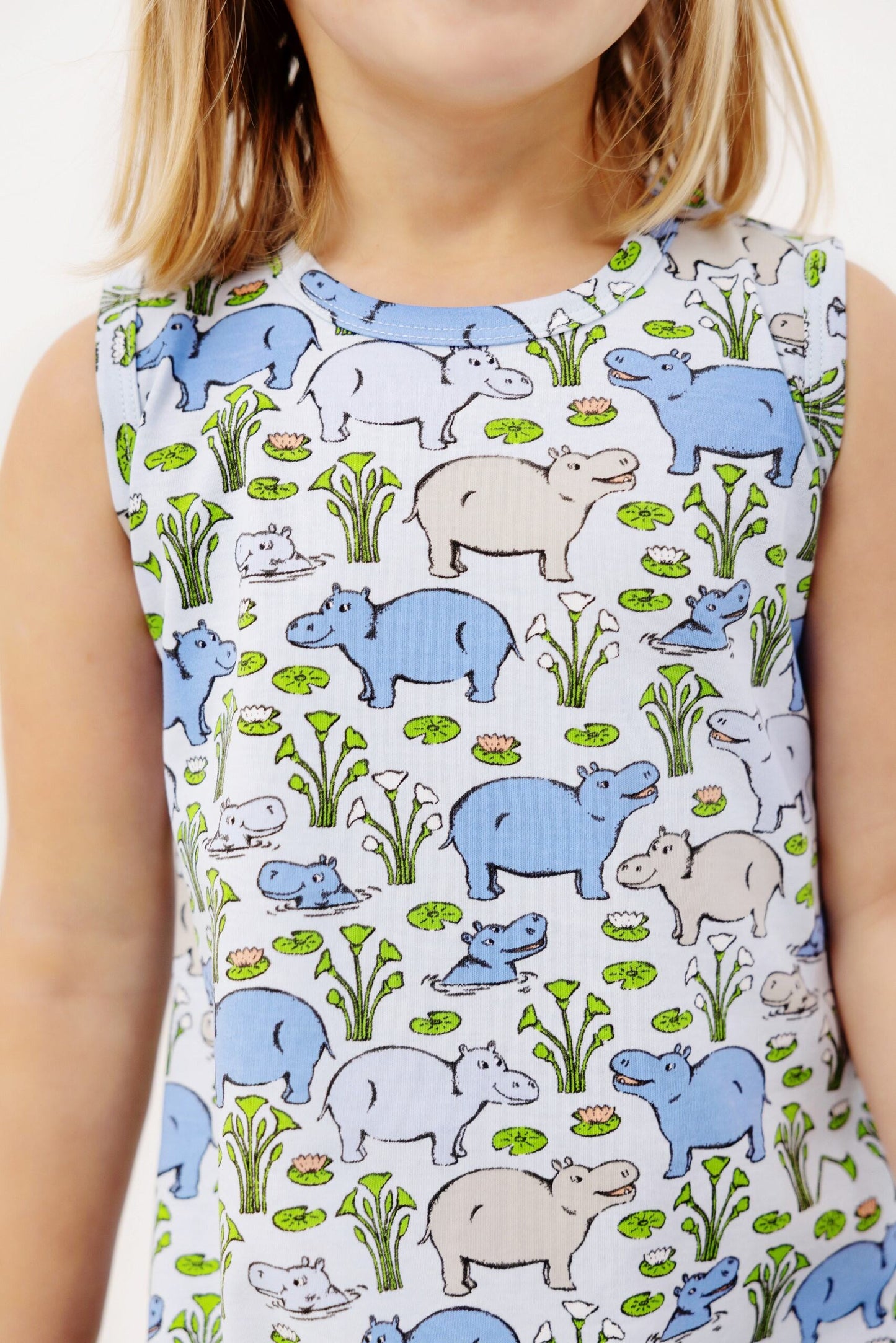 Sleeveless Polly Play Dress, Bal Harbour Hippo