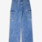 Christa Denim Cargo, Cambridge Wash