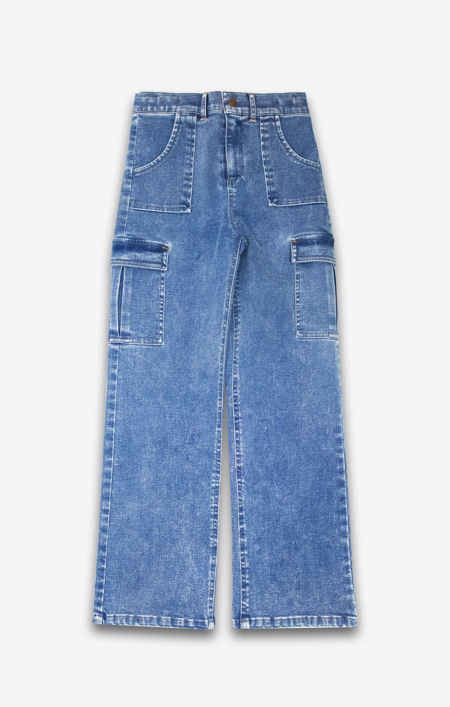 Christa Denim Cargo, Cambridge Wash