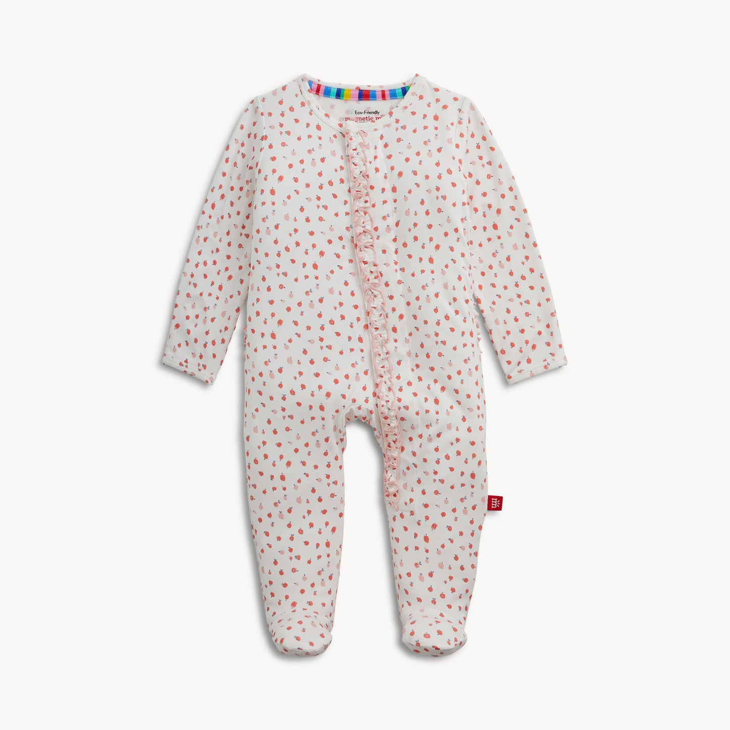 Ruffle Footie, Apple Blossom