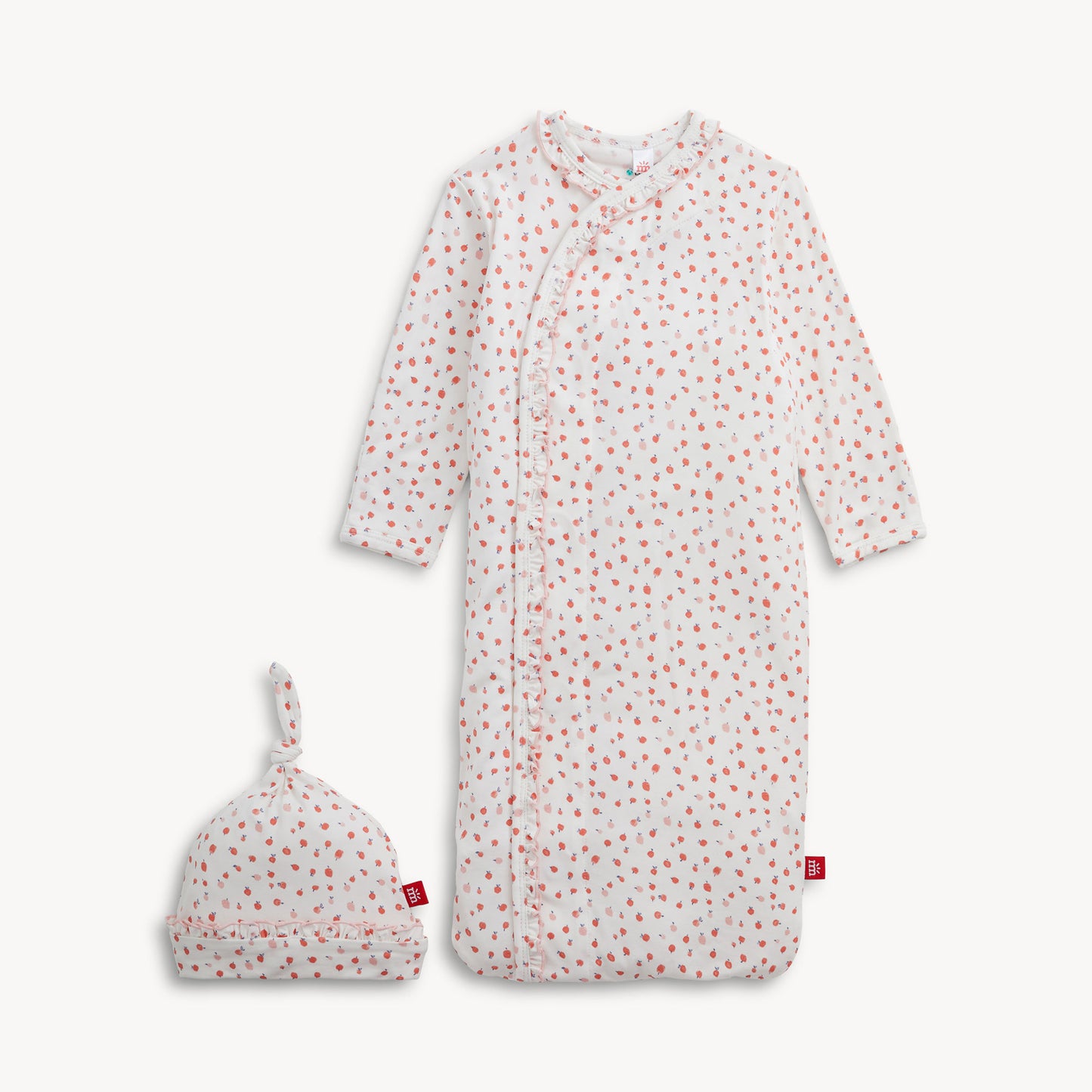 Gown & Hat w/Ruffle, Apple Blossom