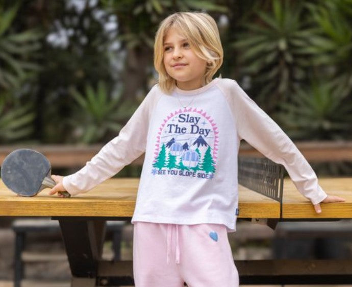 L/S Raglan Tee, Slay the Day