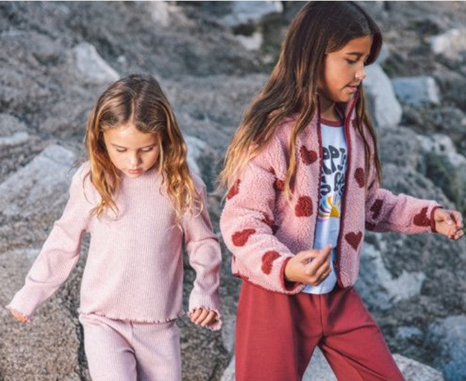 Parker Heart Jacket, Rose Quartz