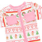 Conv. Romper, Gingerbread Fairisle Pink